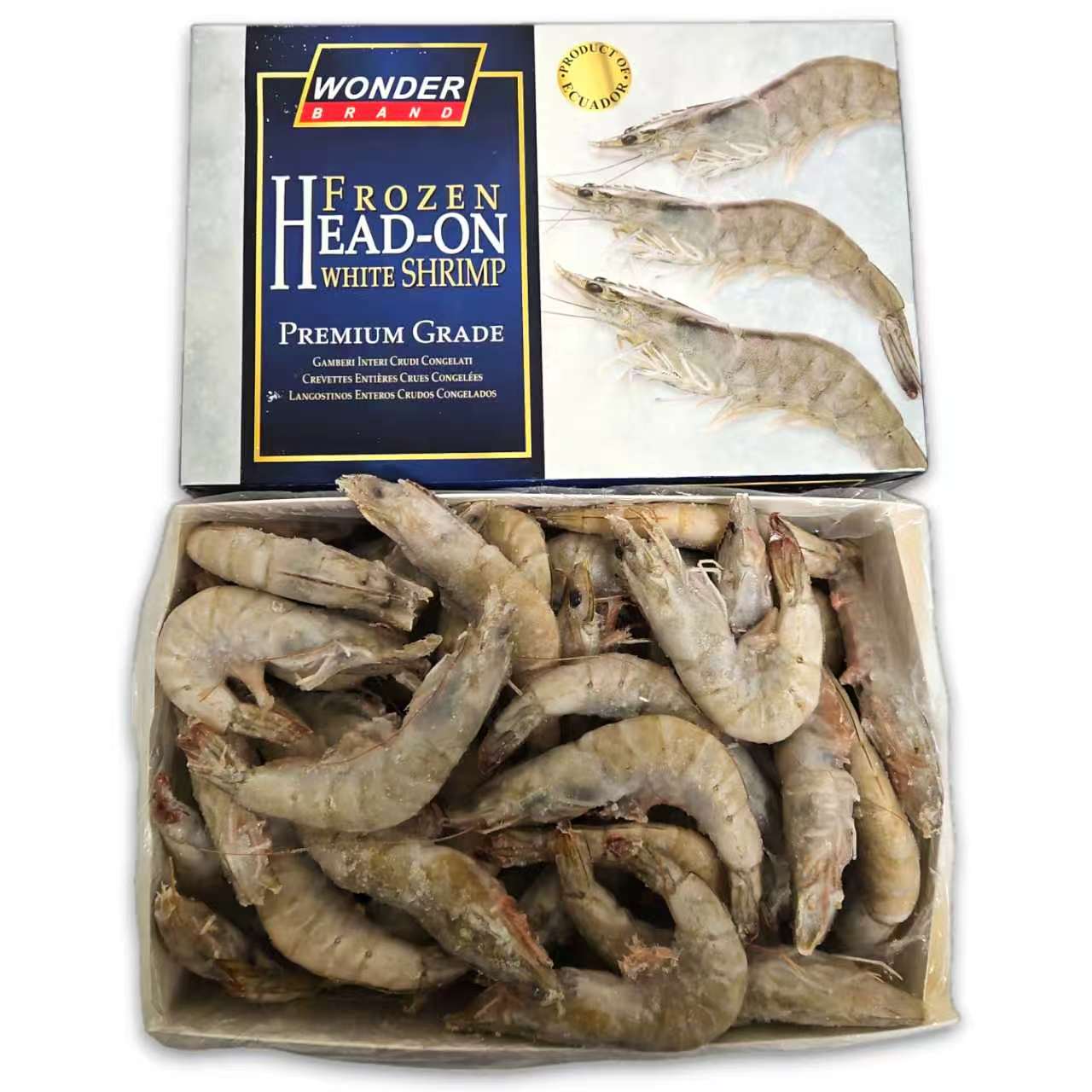 Zuid-Amerikaanse Garnalen met Kop (南美有头白虾) 2kg